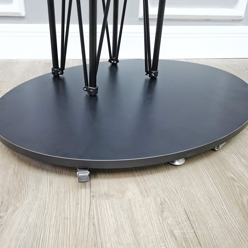 Meuble télé 10 pieds FixtureDisplays® avec 2 supports pour écrans de télévision jusqu'à 60 po noir
