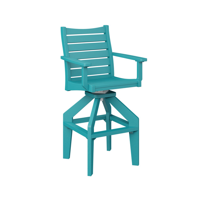 Berlin Gardens Bristol Swivel Chair, Aruba Blue, 30.5"