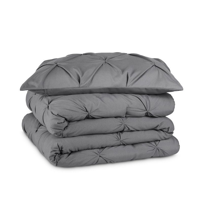Down Alternative Pintuck Comforter Set, Twin/Twin XL Comforter + 1 Standard Sham