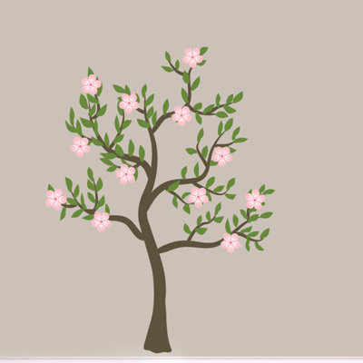 Décalcomanie murale arbre fleur