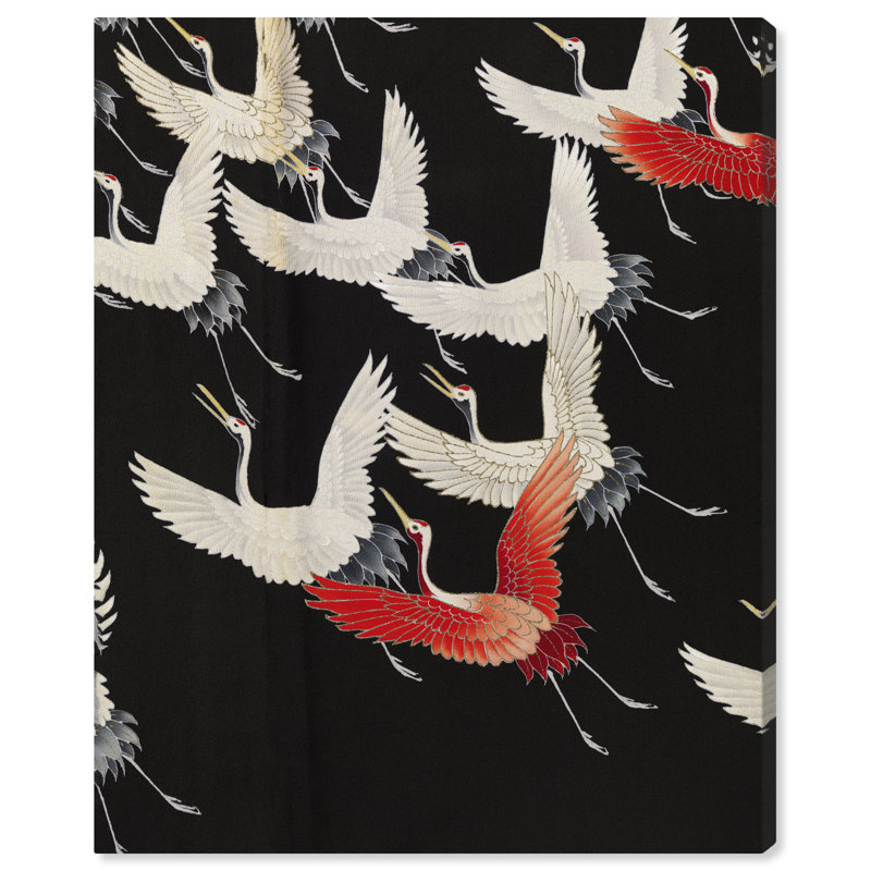 " Many Birds " Painting Print, Wapped Canvas, 20" H x 17" W x 1.5" D