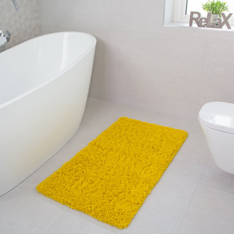 Amarachukwu Solid Colour Shag Area Rug, Rectangle 60 x 110cm