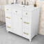 Meuble-lavabo de salle de bain avec lavabo en céramique, tablette réglable et tiroirs-1549534066
