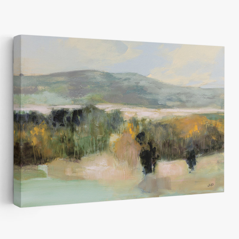 Art de montagne turquoise et noir lointain, H 32 po x l 48 po