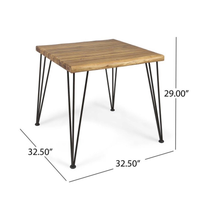 Table 32,5 "en bois et métal - Style rétro moderne