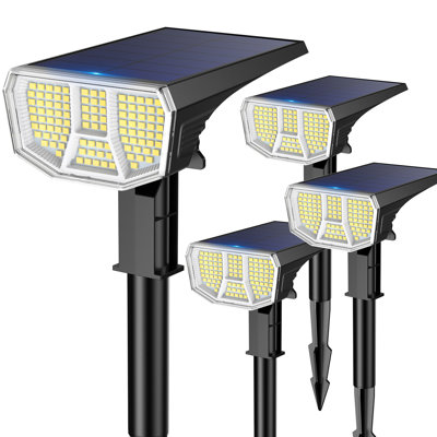 Solar Lights Outdoor Waterproof IP65, Solar Spot Lights Outdoor With 104 Big LEDs, 2-in-1 Wall Lights & 2 Modes Solar Powered Landscape Spotlights for Garage Pathway Yard Decor Garden Gift