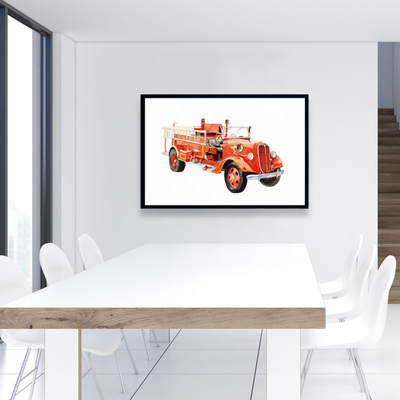 Toile de camion de pompiers rétro