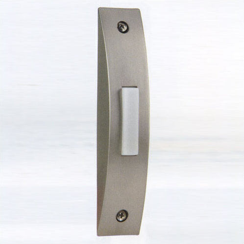 Brushed Nickel Contemporary LED Lighted Doorbell Button