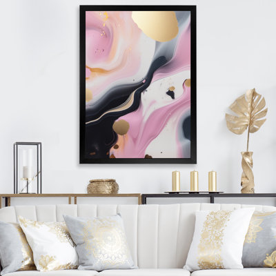 " Pink And Gold Marble Symphony II "