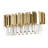 Transitional 3 Light LED Gold Stainless Steel Rod Wall Sconce