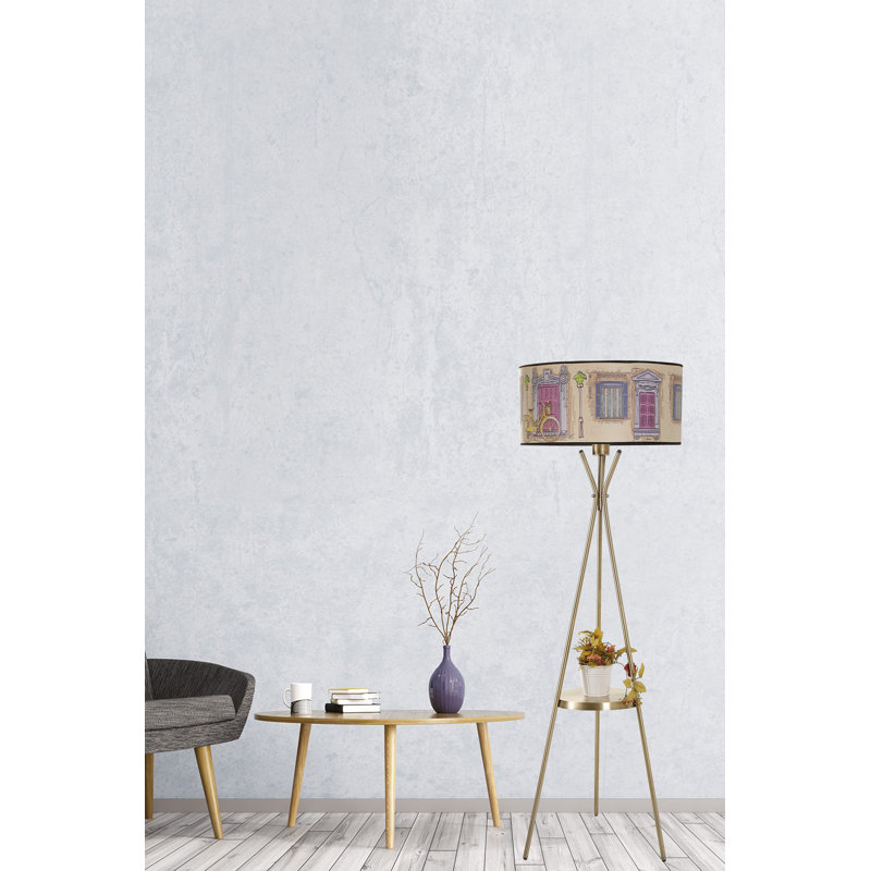 Roepke 158cm Multicolor Tray Table Floor Lamp