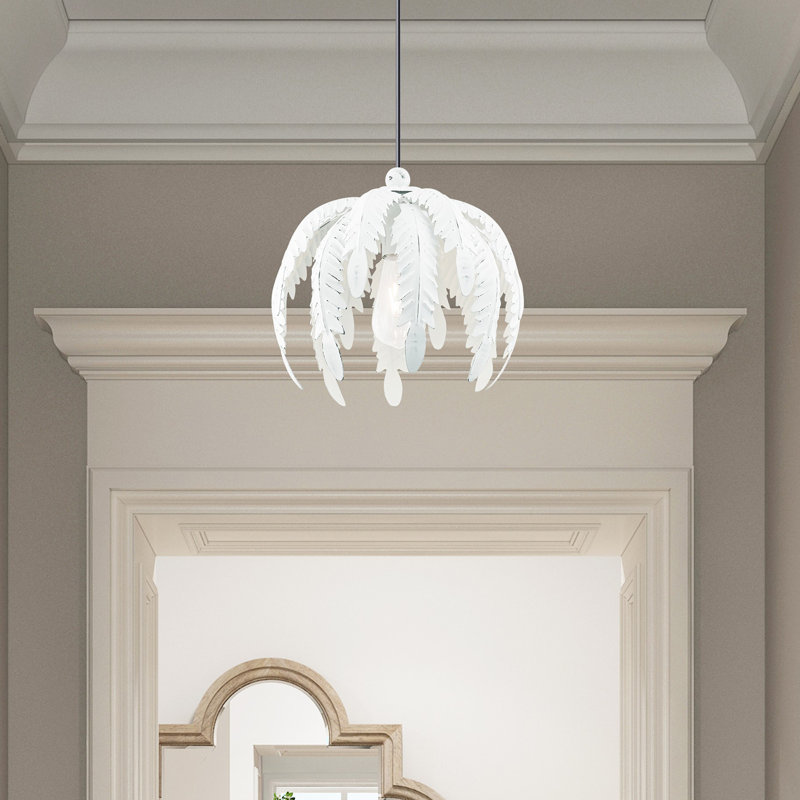 Brighten 1 - Light Pendant, Hand Applied Antique White
