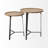24" Brown Solid Wood Round End Table