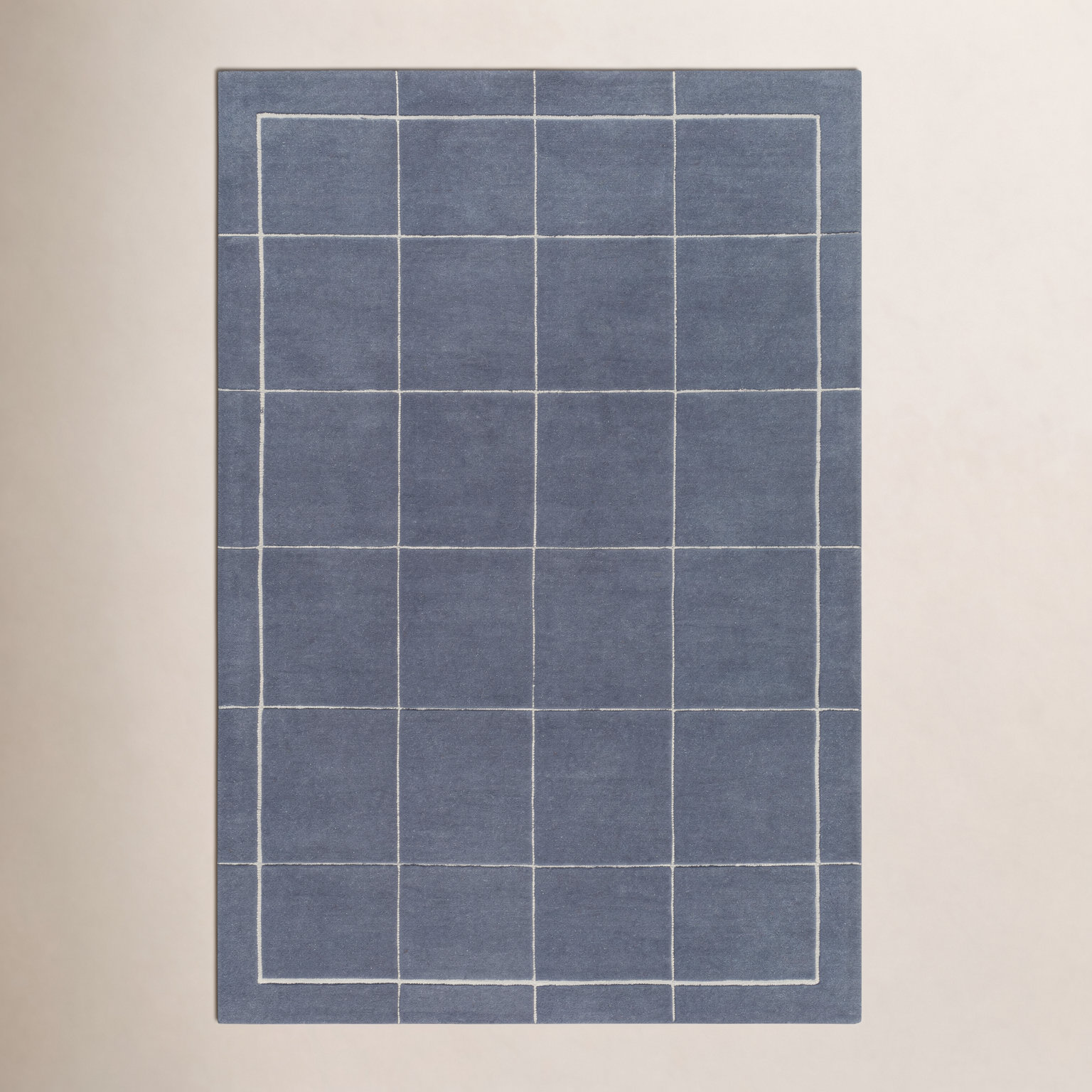 Mallory Hand-Tufted Blue Geometric Rug, Runner 3' x 10'