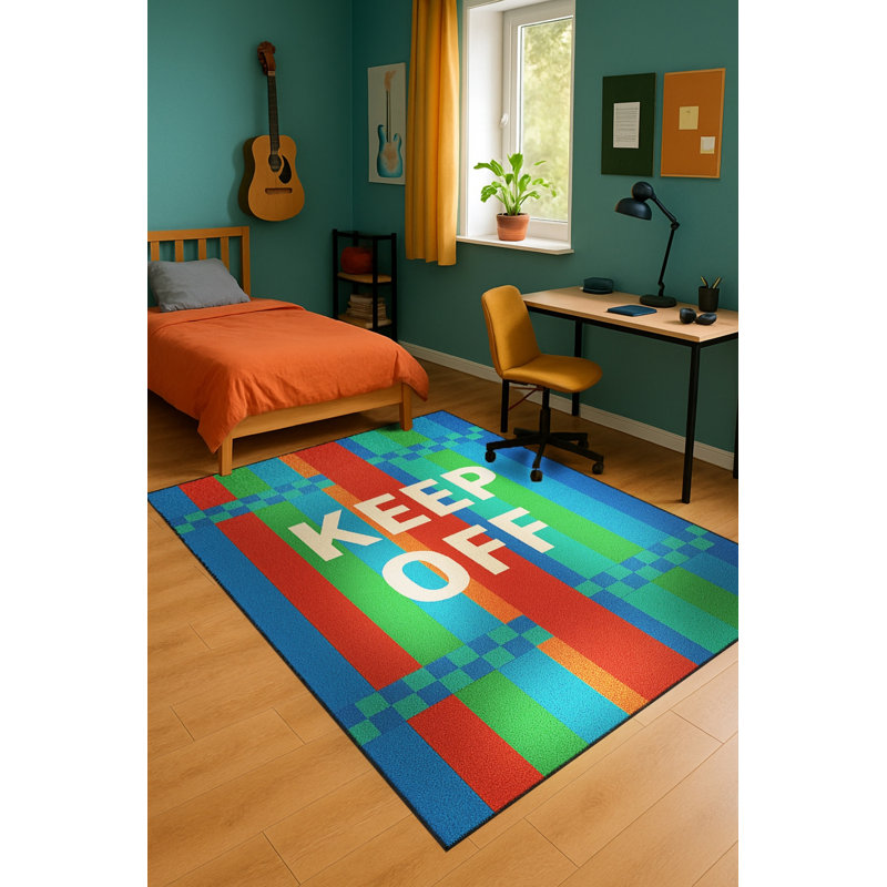 Tapis décoratif Dunagan MOSSO rouge lavable à envers tissé, 2' x 2'11"