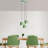 Elegant Mint Chandelier, Adjustable Height 29.5 - 43.3 inches | Metal Body, 17.7 inches Diameter | 3 x E27 Socket (Bulb Not Included) | Perfect for Living Room, Dining Room, & Bedroom Décor, Stylish & Functional Design-1143399844-1143399847