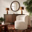 Massa Textured Beige Swivel Accent Chair-567089798