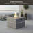 32" Outdoor Alloy Steel Square Patio Fire Pit Table-85400653