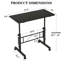 Petit bureau debout à hauteur réglable, bureaux mobiles à roulettes, bureaux portatifs à roulettes pour ordinateur portable, table d'appoint en C avec roulettes-1556508206