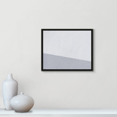 «Dominic Abstract Blues - Floater Frame», impression sur toile