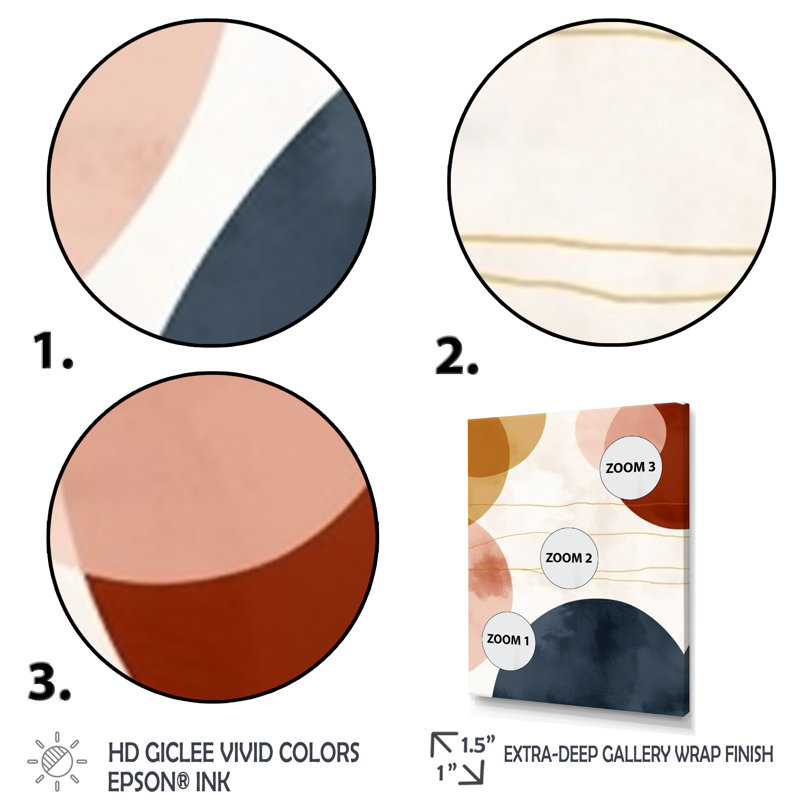 Beige Minimal Boho Pattern 6, Wrapped Canvas, 60" H x 40" W x 1.5" D