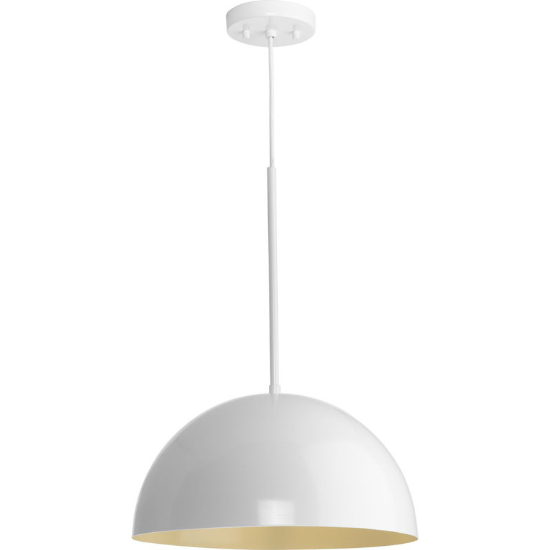 Ashantae 1 - Light Dome Pendant, 120.5" H x 15.75" W x 15.75" D, White