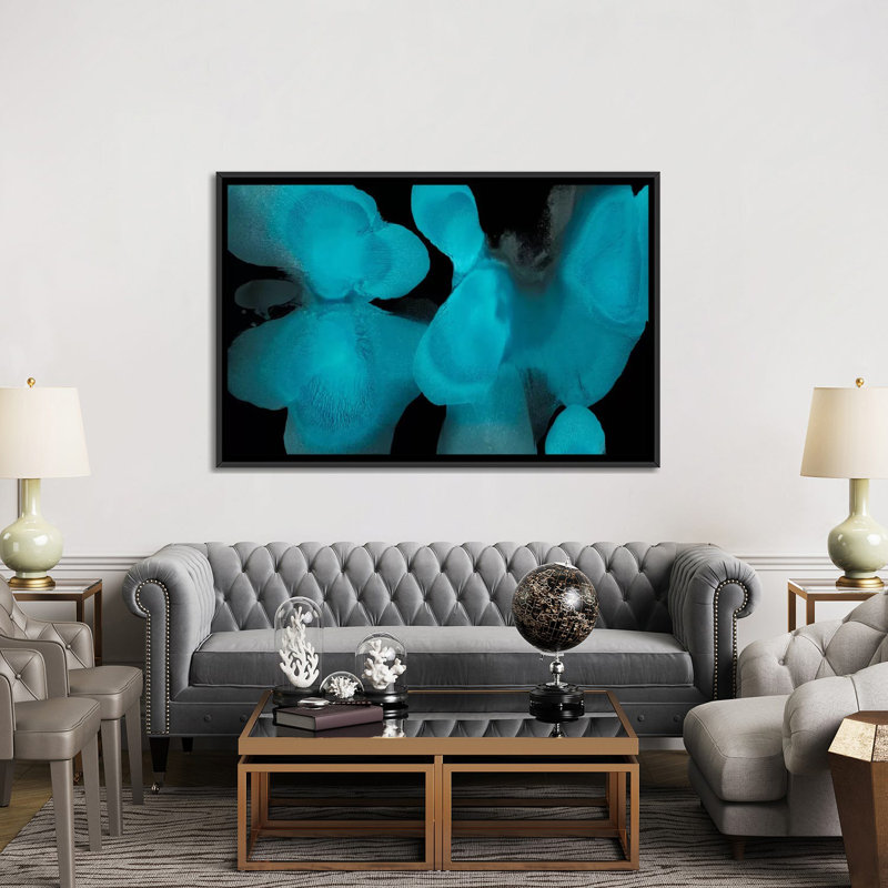 « instinctive », reproduction d’art sur toile, H 18 po x l 26 po x P 1,5 po, Toile avec cadre flottant noir, Pas de tapis