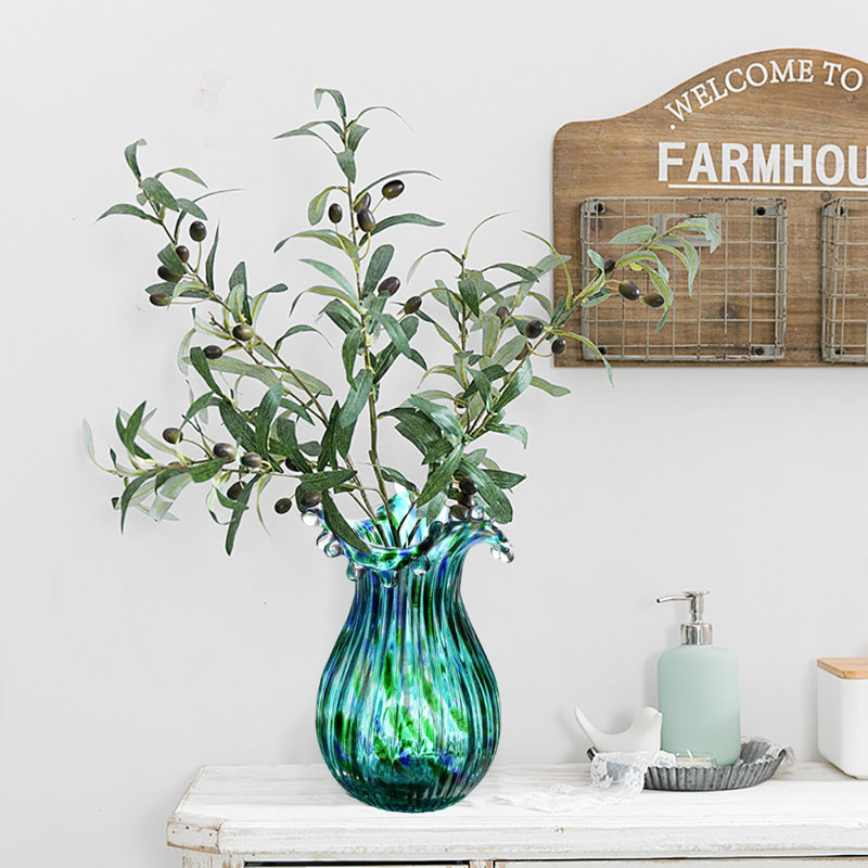 Bubble Vase For Flowers, Modern Art Flower Vases Decorative, Green