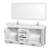 Sheffield 72" Freestanding Double Bathroom Vanity with Cultured Marble Top with 70" Mirror-59388352-59388351