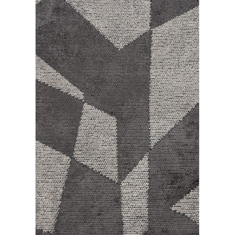 Tapis abstrait moderne et asymétrique, Rectangle 6 pi 7 po x 8 pi 3 po