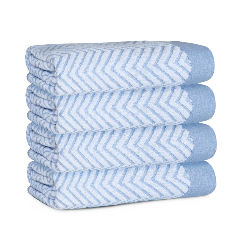 Fibertone by 1888 Mills Jacquard Pool Towel Chevron 35x70 21.00 lbs/dz, Blue