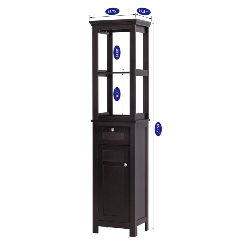 Frann Linen Cabinet, Espresso