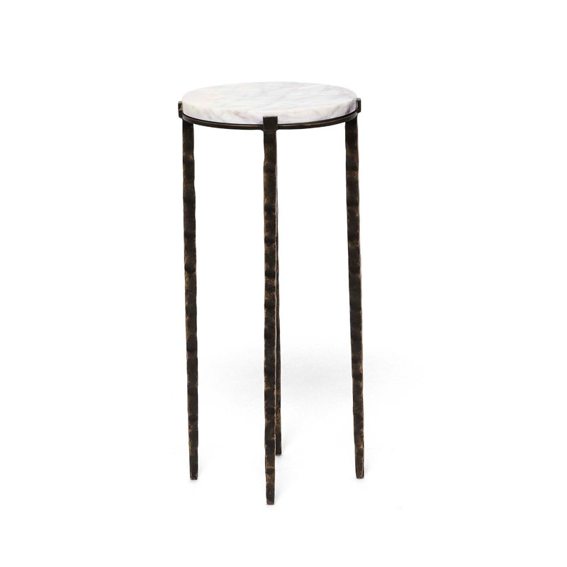 Table de bout en marbre Como, Salée, H 22 po x l 10 po x P 10 po