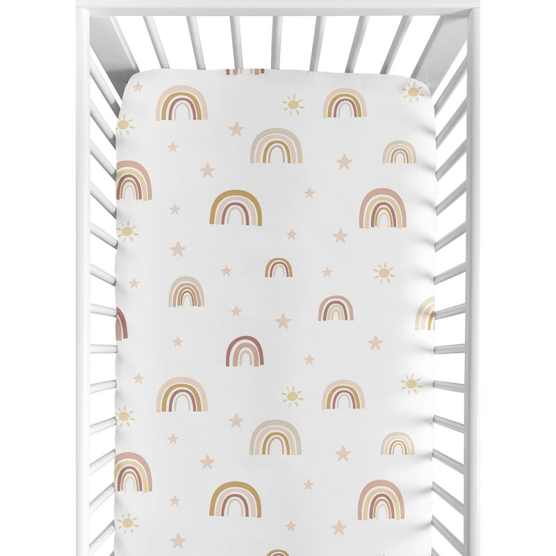 Drap-housse pour lit de bébé Boho Rainbow