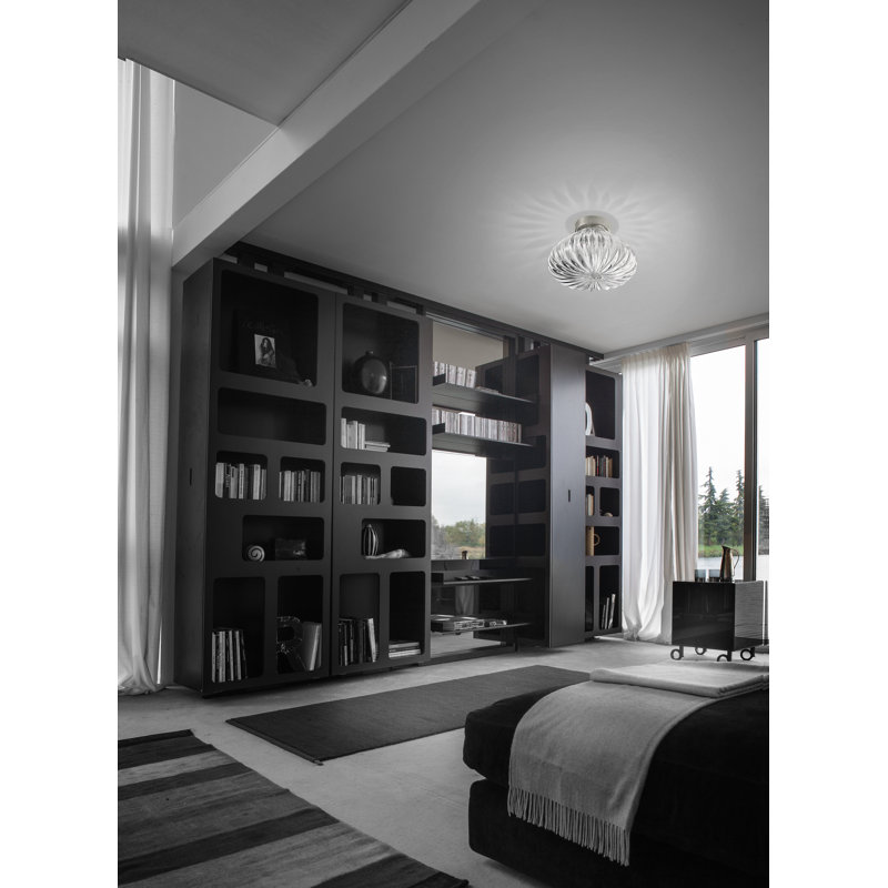 Diamante Ceiling Lamp G Crystal Satin Nickel E26 Ul, Crystal