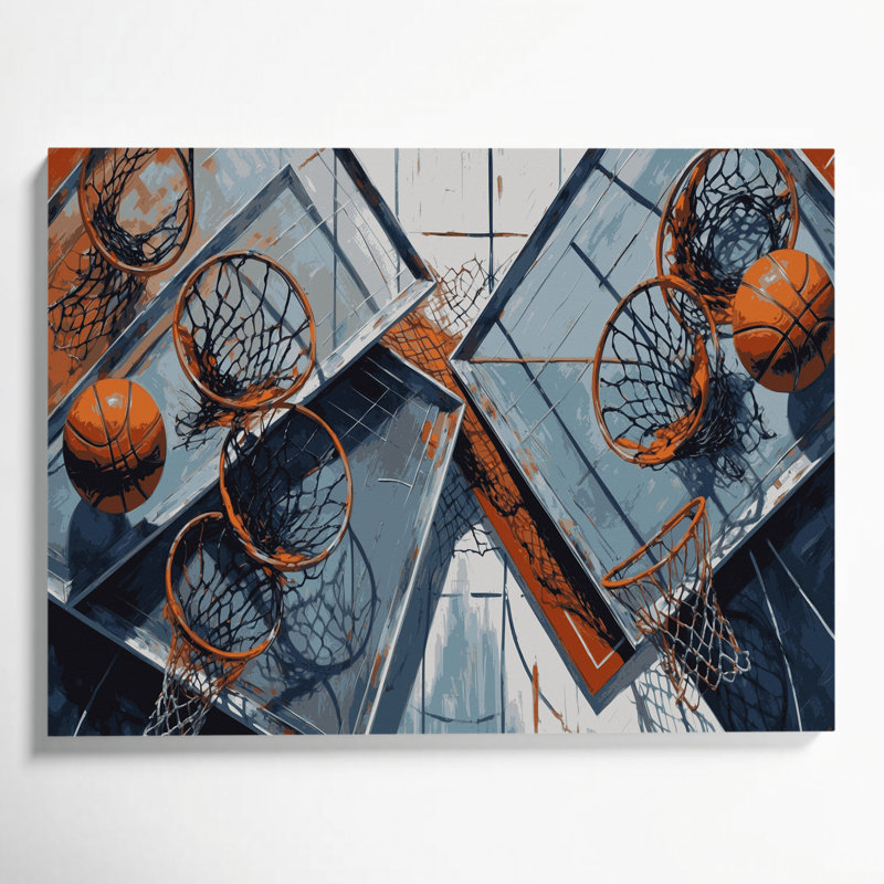 Art mural sur toile gris, H 20 po x l 24 po
