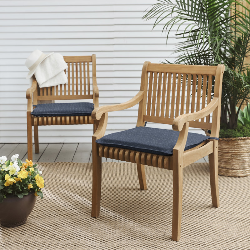 Outdoor 2'' Dining Chair Chair Pad, 17" W x 17" D