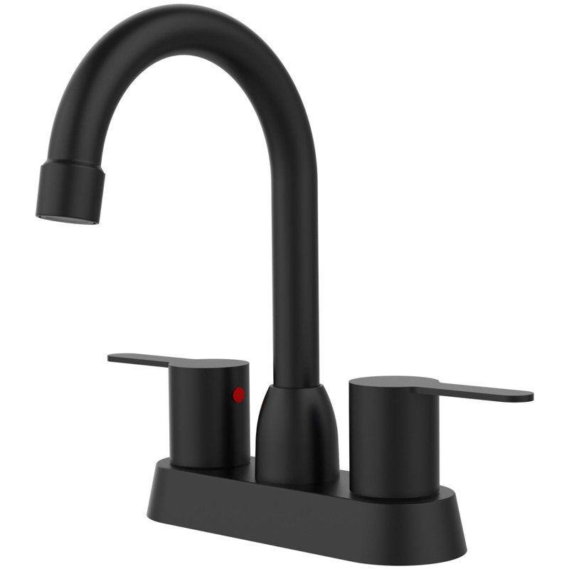 Bathroom faucet with 360 degree turn spout, Matt Black