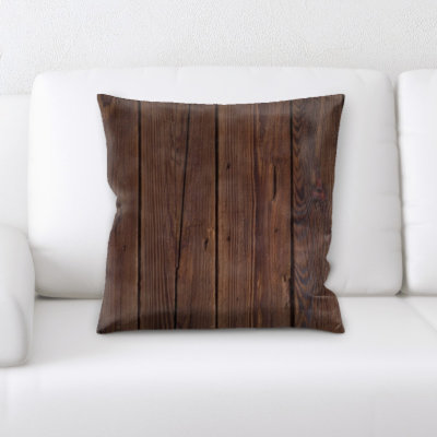 Coussin décoratif textures en bois Maldanado