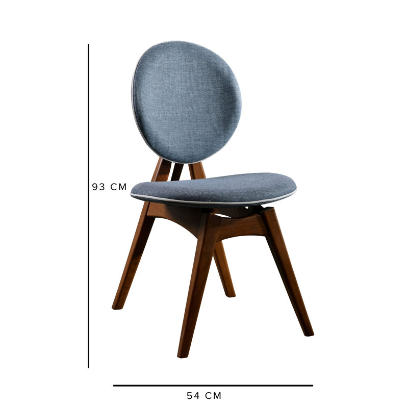 Chaise d'appoint revêtue de lin King Louis, Gris