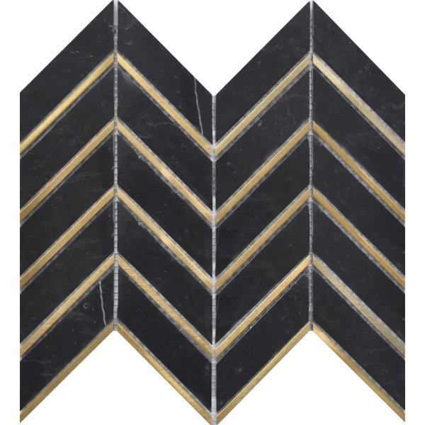 12" x 12" Marble Basketweave Mosaic Tile