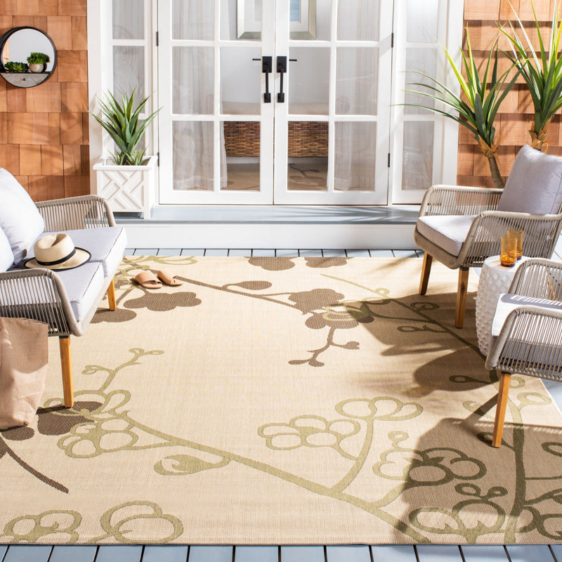 Herefordshire Performance Floral Indoor/Outdoor Area Rug, Rectangle 6'7" x 9'6"