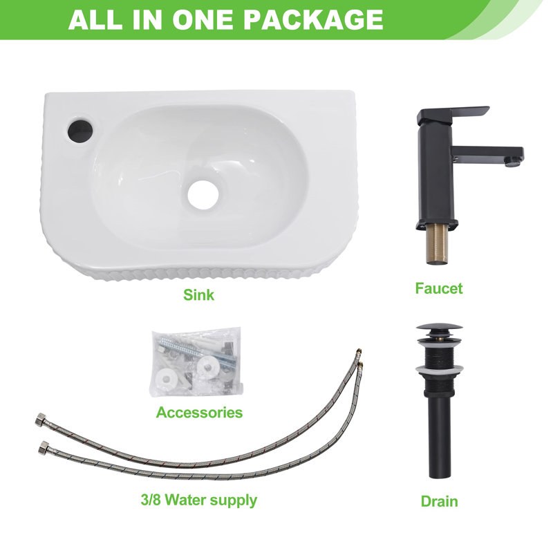 Rectangular Wall Mount Sink