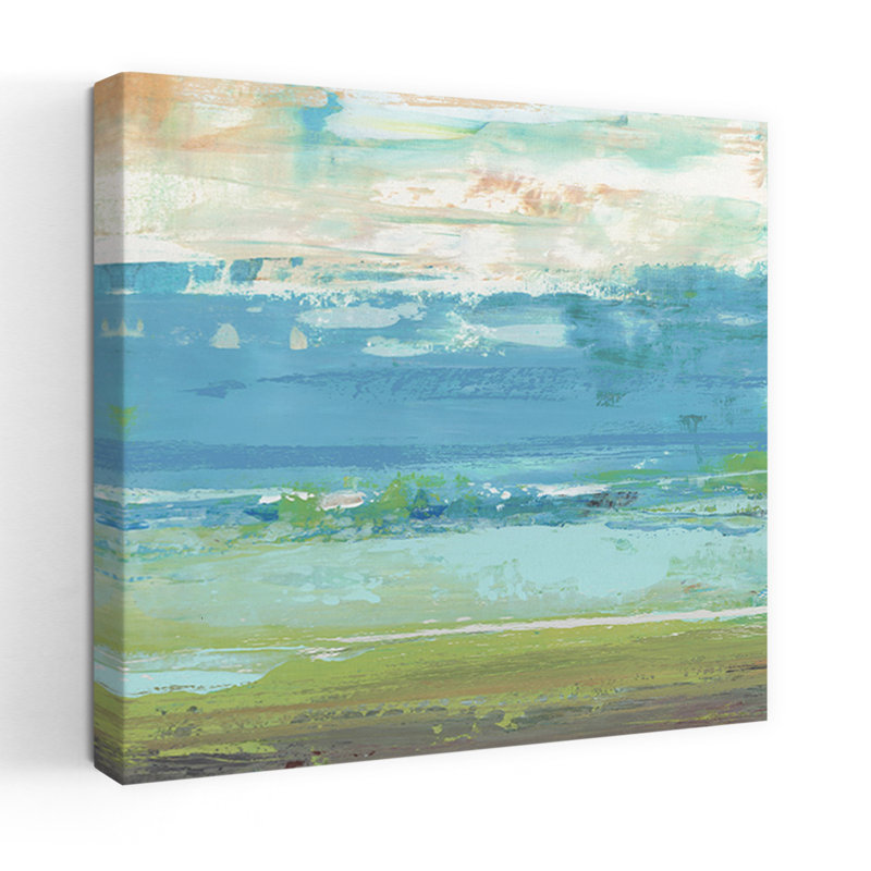 Art contemporain de plage, H 18 po x l 18 po