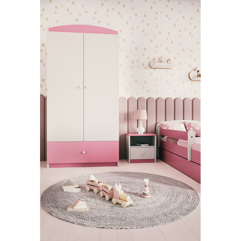Cicero 2 Door Wardrobe, Pink