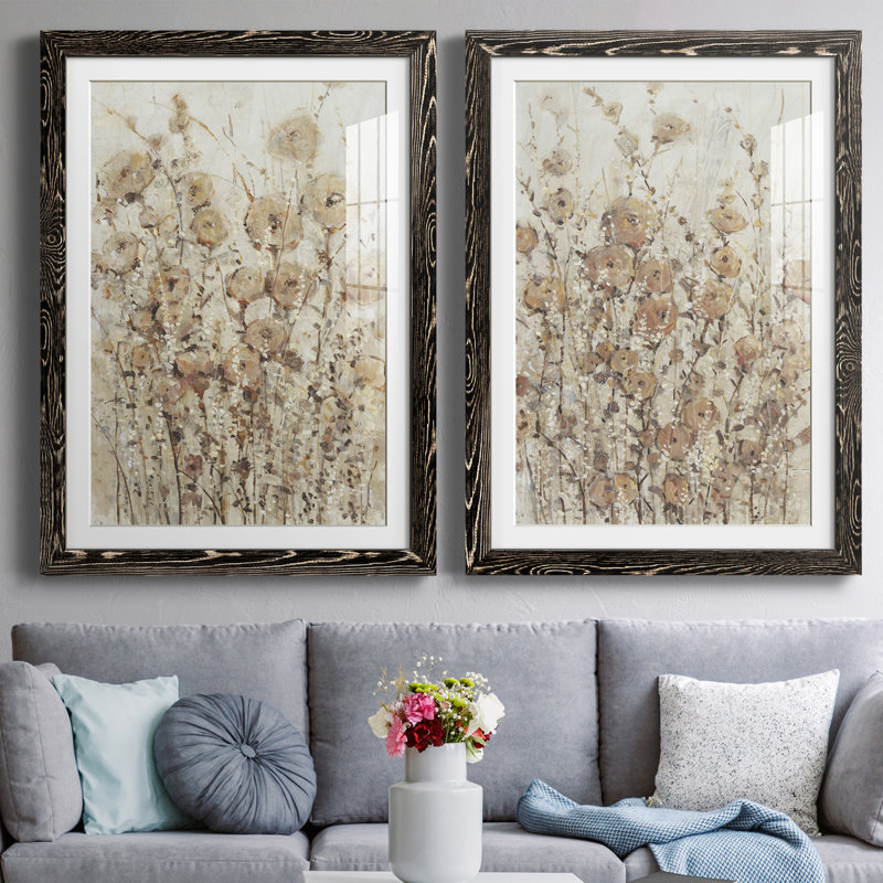 Garden Edge I encadré mat - prêt à accrocher, H 20 po x l 34 po x P 1,5 po, Cadre noir