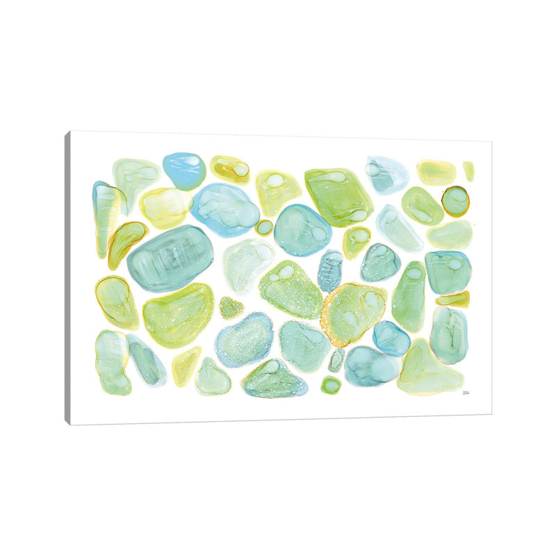 Seaglass Abstract by Melissa Averinos - Wrapped Canvas Painting, 66.04 cm H x 45.72 cm W x 1.91 cm D