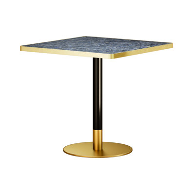 Squard Modern Dinning Table 31.5 inches  Table Tulip Table with Faux Marble top,Easy Assemble,Sturdy Metal Frame Diameter