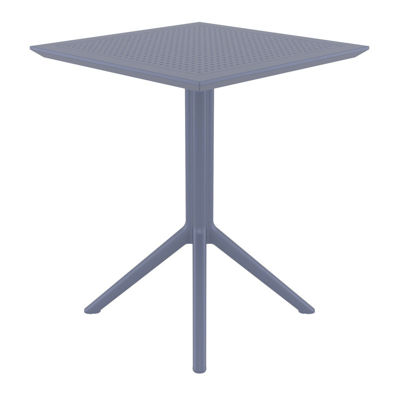 Table de salle à manger Farrah, Gris foncé, L 23,6 po x L 23,6 po x H 29,5 po, Oui
