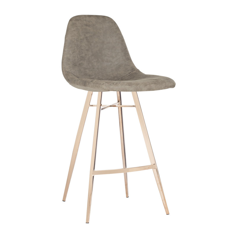 Tabouret de bar et de comptoir Nazzaro, Taupe, Tabouret de comptoir (assise de 25 po de hauteur)